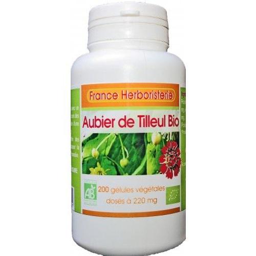 200 Gélules Aubier Tilleul Bio Ab Dosées À 220 Mg. 