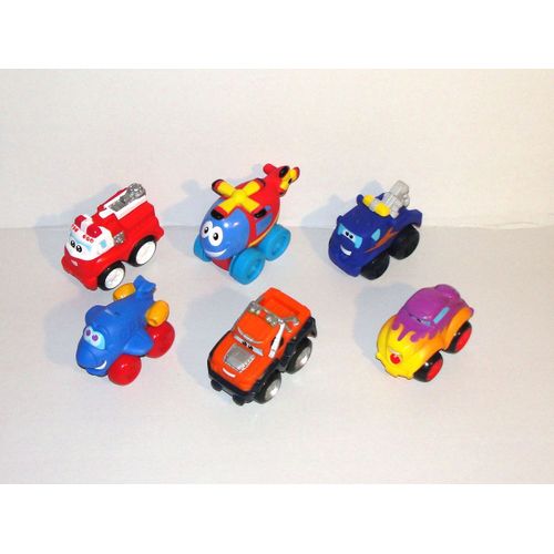 Roulimou Lot De 6 Voiture Pick Up Camion Pompier Depanneuse Avion Helico Roulimou 10 Cm Hasbro Tonka
