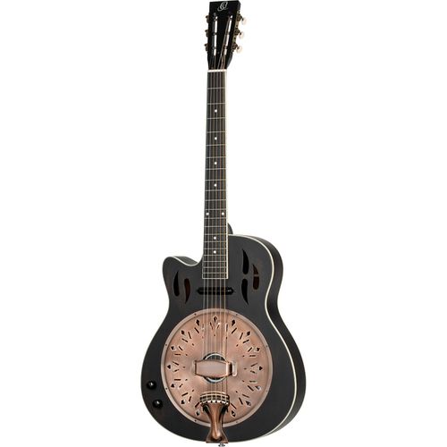 Ortega Americana Series Rrg40ce-Dbk-L Resonator Guitar Guitare ? R?Sonateur ?Lectro-Acoustique Pour Gaucher