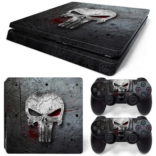 Stickers Gamer Skull The Punisher Pour Ps4 Et Pour 2 Manettes