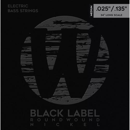 Warwick Black Label 41401 M 6 Nickel Plated Steel 25-135 Jeu De Cordes Pour Basse Électrique 6 Cordes