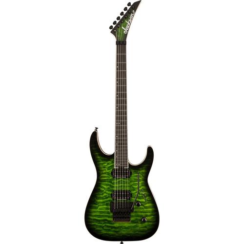Jackson Pro Plus Series Dinky Dkaq Emerald Green Eb Guitare Électrique Avec Housse
