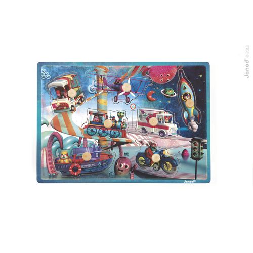 Janod Puzzle Bois Musical Space Motion 7 Pcs