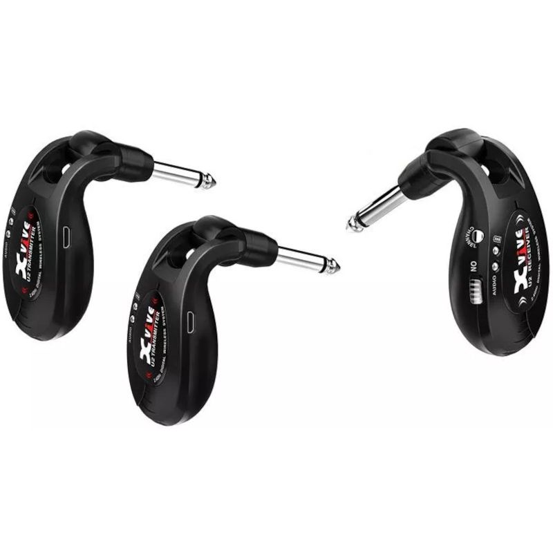 Xvive U2 Guitar Wireless System Bundle, Black Avec 2x Émetteur Et 1x Récepteur