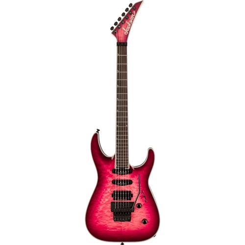 Jackson Pro Plus Series Soloist Sla3q Fuschia Burst Eb Guitare Électrique Avec Housse