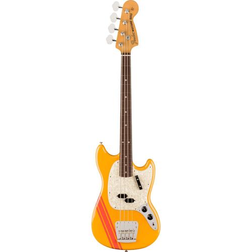 Fender Vintera Ii 70s Mustang Bass Rw Competition Orange Basse Électrique Avec Housse