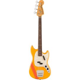 Fender Vintera Ii 70s Mustang Bass Rw Competition Orange Basse Électrique Avec Housse