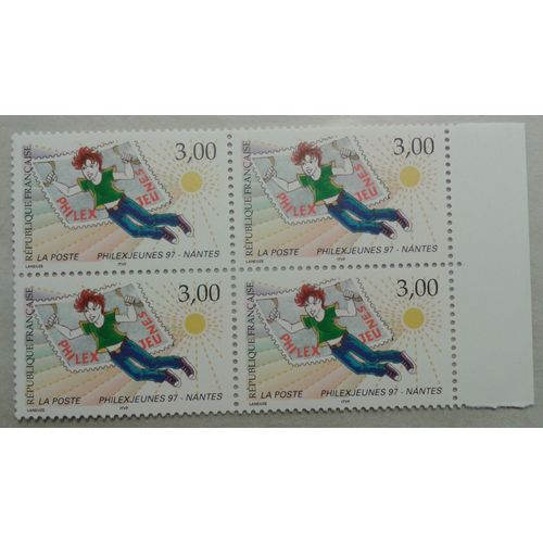 Bloc 4 Timbres France 1997 Yvert Et Tellier N°3059 Philex Jeunes 97 Nantes Bord De Feuille Neuf** Gomme Intacte