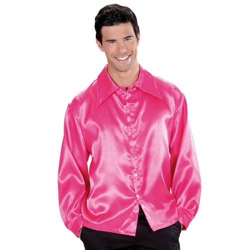 Chemise Satinée Rose Homme Xl