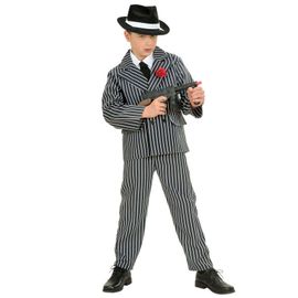 Déguisement Gangster Noir Et Blanc Garçon 8 À 10 Ans