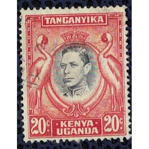 Communauté Est Africaine 1938 Oblitéré Used Roi George Vi Oiseaux Balearica Regulorum Grue Royale Su