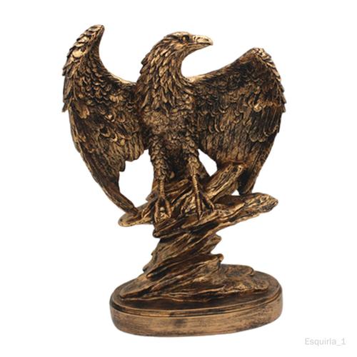 Statue d'aigle en résine, pièce maîtresse, pour bibliothèque, bronze