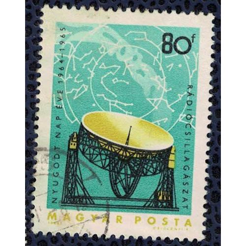 Hongrie 1965 Oblitéré Used Télescope Et Carte De La Voie Lactée Su