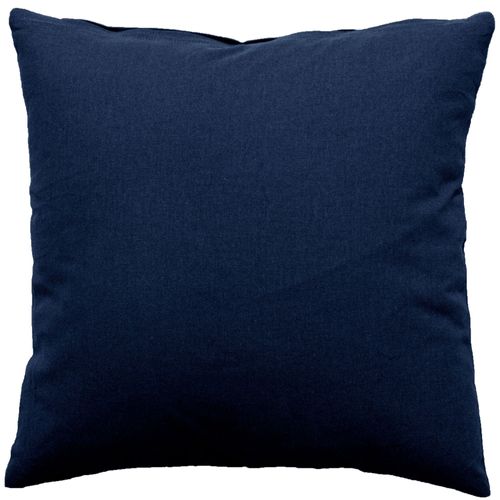 Coussin Uni Effet Bachette Déhoussable - 60 X 60 Cm - Bleu Marine