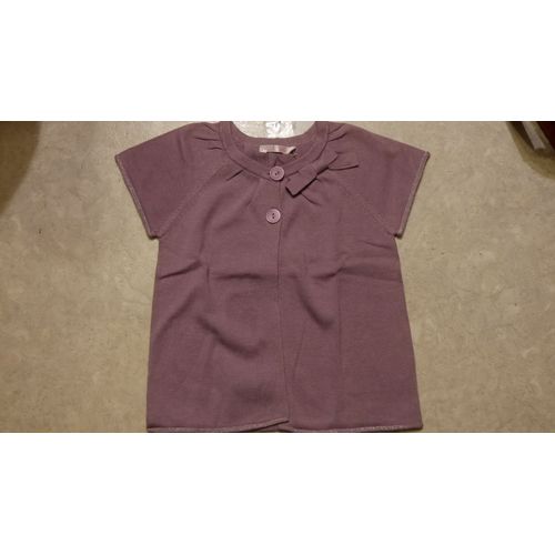 Gilet Cfk Manches Courtes 10 Ans Violet-Parme Neuf