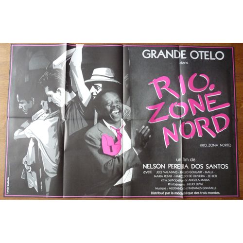 Rio Zone Nord De Nelson Pereira Dos Santos Avec Jece Valadão, Paulo Goulart - Affiche Originale De Film Format 120 X 80 Cm