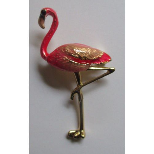 Broche Flamand Rose En 3d Avec Relief Pin Up Sexy Rock Roll Rockabilly Bijoux