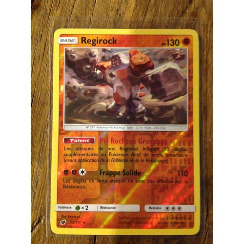 Regirock Reverse 53/111 Série Soleil Et Lune Invasion Carmin
