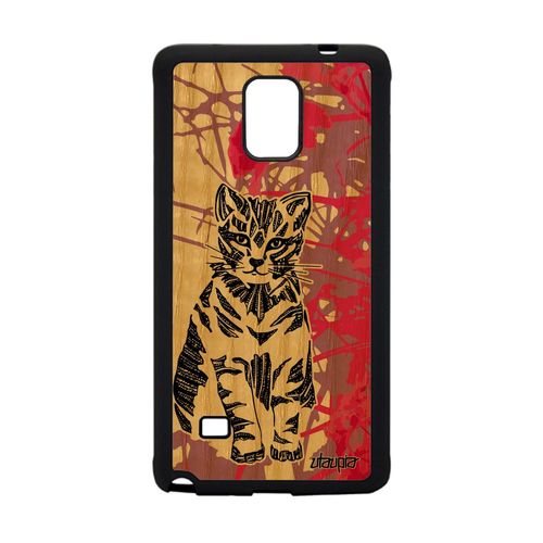 Coque Samsung Note 4 En Bois Naturel Silicone Chat Nature Rose Fille Case Samsung Galaxy Note 4