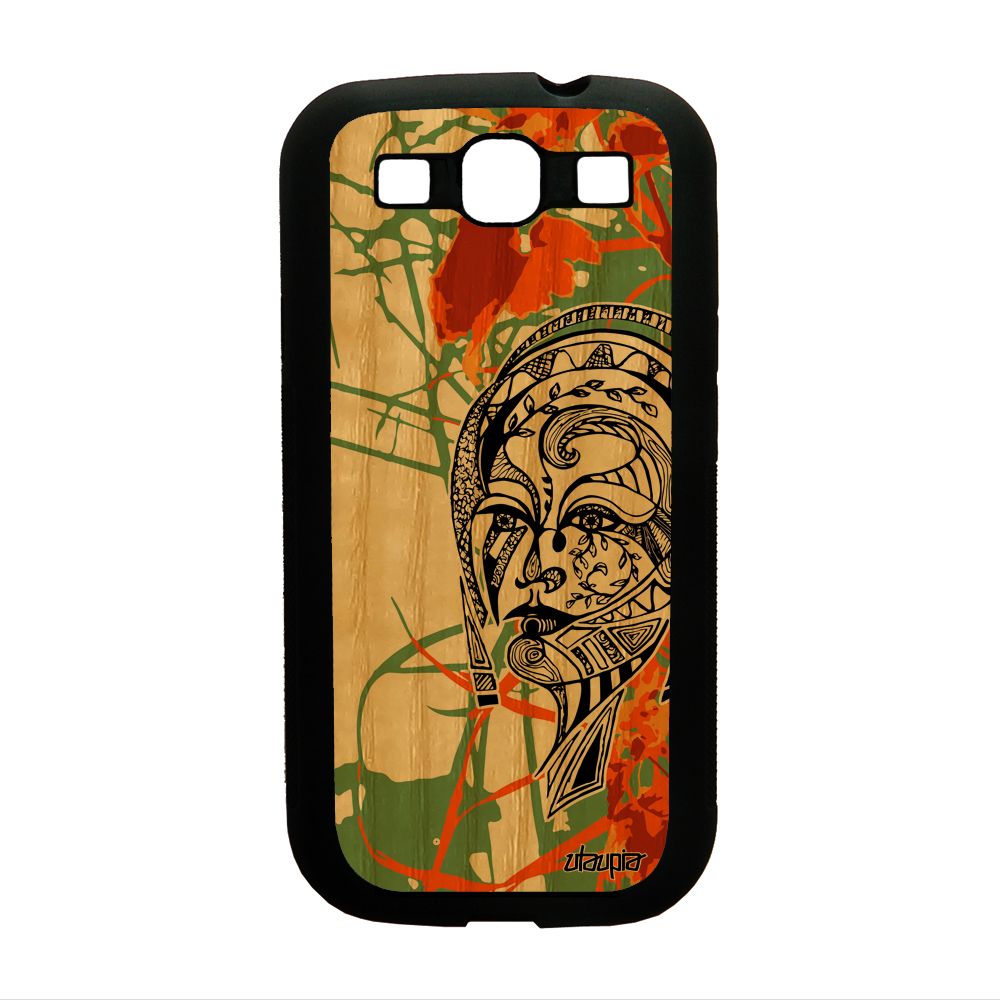 Coque Silicone Pour S3 En Bois Femme Dessin Orange Fille Rigide A Samsung Galaxy S3