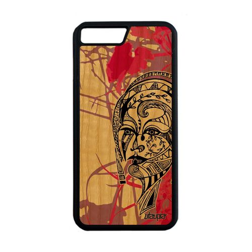 Coque Silicone Pour Iphone 7 Plus En Bois Femme Dessin Animal Rose