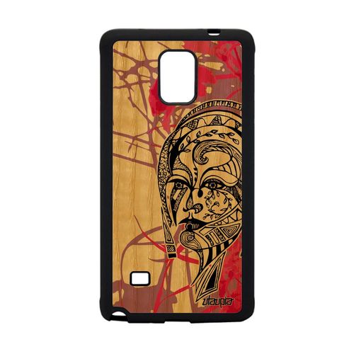 Coque Silicone Samsung Note 4 En Bois Femme Tribal Rose Animal Ethnique A Samsung Galaxy Note 4