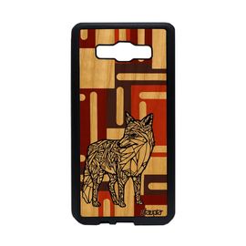 Coque Silicone A5 En Bois Renard Marron Azteque Roux Dessin Cube Samsung Galaxy A5