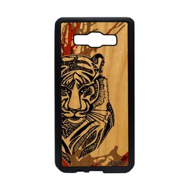 Coque Samsung A5 En Bois Silicone Tigre Portable Marron Mobile Tribal Art Samsung Galaxy A5