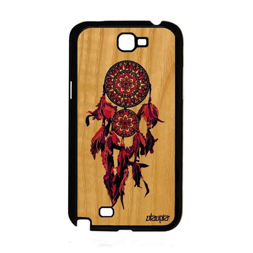 Coque Silicone Galaxy Note 2 En Bois Attrape Reve De Luxe Rose Ethnique Samsung Galaxy Note 2
