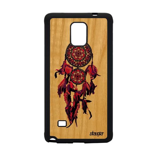 Coque En Bois Silicone Note 4 Attrape Reve Enfant Telephone Rose Samsung Galaxy Note 4