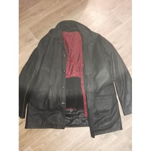 Veste Giorgio Veste Courte Cuir 54 Noir