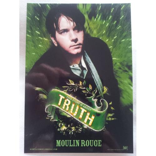 Carte Postale Du Film Moulin Rouge De Baz Luhrmann Visuel Ewan Mcgregor Truth Code Couleur Vert