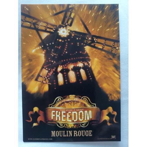 Carte Postale Du Film Moulin Rouge De Baz Luhrmann Visuel Freedom Moulin Code Couleur Jaune Doré