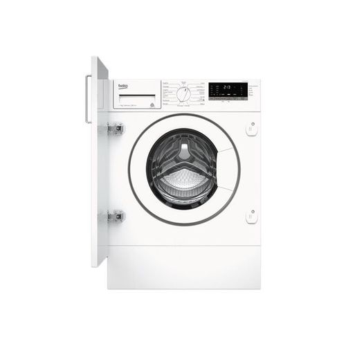 Machine à laver hublot Beko WITC7612B0W - largeur : 60 cm - profondeur : 55 cm - hauteur : 82 cm - 55 litres - 7 kg - 1200 tours/min - blanc