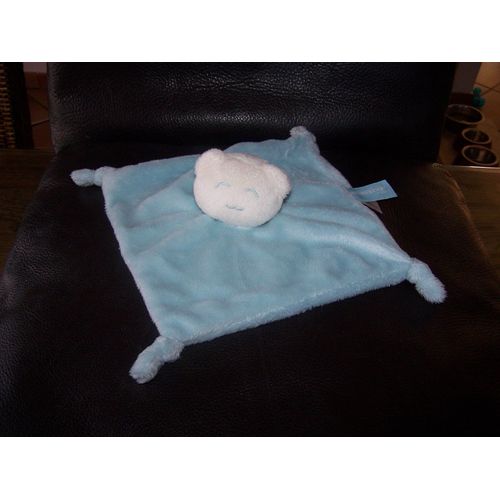 Doudou Plat Chat Orchestra Blanc Bleu