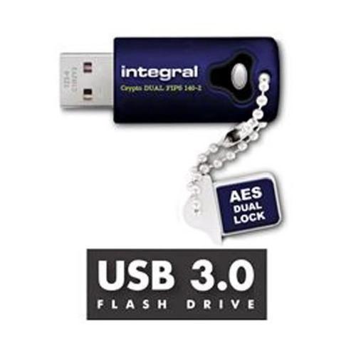 Integral Crypto Dual FIPS 140-2 - Clé USB - chiffré - 8 Go - USB 3.0 - FIPS 140-2 Level 3