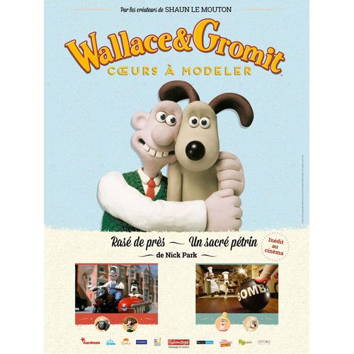 Wallace Et Gromit : Coeurs À Modeler - Véritable Affiche De Cinéma Pliée - Format 120x160 Cm - Films D'animation De Nick Park - Rasé De Près, Un Sacré Pétrin - 2017