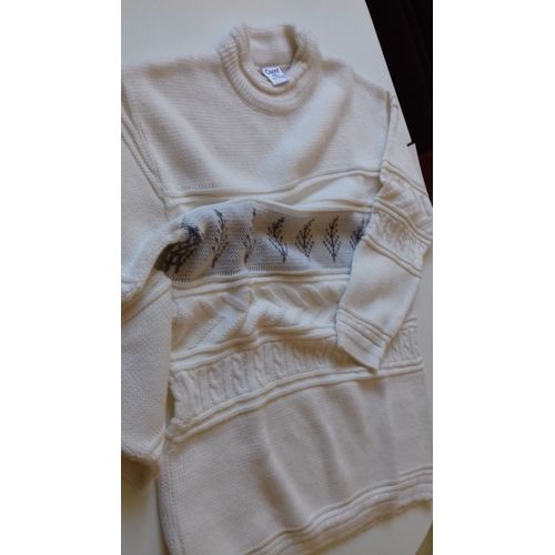 Pull Canat Laine/Acrylique 38 Blanc