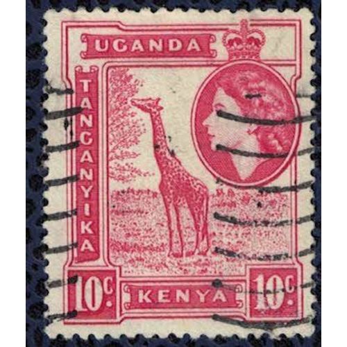 Communauté Est Africaine 1954 Oblitéré Used Animaux Sauvages Girafe Giraffa Camelopardalis Su
