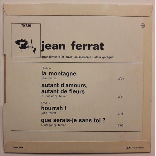 Disque Vinyle 45 tours EP Jean Ferrat La montagne Barclay Envoi rapide et  suivi