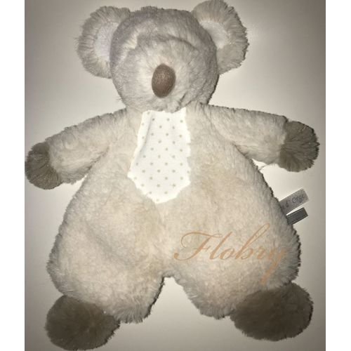 Doudou Souris Sucre D'Orge Blanc Beige Etoiles Peluche Jouet Bebe Blankie Mouse