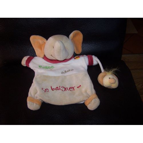 Doudou Elephant Marionnette Baby Nat' Malice Bouee Canard