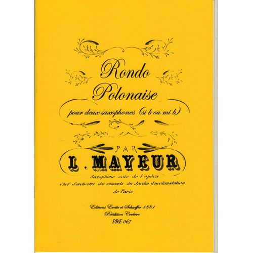 Rondo Polonaise Pour Deux Saxophones De Louis Mayeur