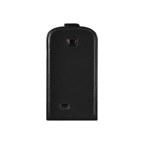 Fonexion Ideus Magnetic Fastener - Étui Pour Téléphone Portable - Cuir - Noir - Pour Samsung Galaxy Mini