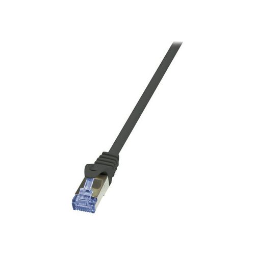 LogiLink PrimeLine - Cordon de raccordement - RJ-45 (M) pour RJ-45 (M) - 3 m - SFTP, PiMF - CAT 7 - sans halogène, moulé, sans crochet - noir