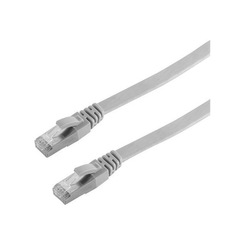 Helos Slimline - Cordon de raccordement - RJ-45 (M) pour RJ-45 (M) - 7.5 m - UTP - CAT 6 - moulé, sans crochet, plat - gris
