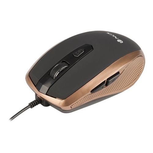 NGS - Souris - pour droitiers - optique - 6 boutons - filaire - USB - or