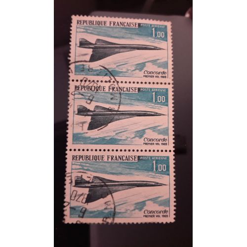 Timbres Concorde 1969 Par Trois