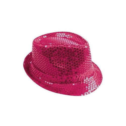 Chapeau Tissu Sequins Borsalino Rose
