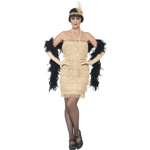 Déguisement Charleston Beige Et Doré Femme